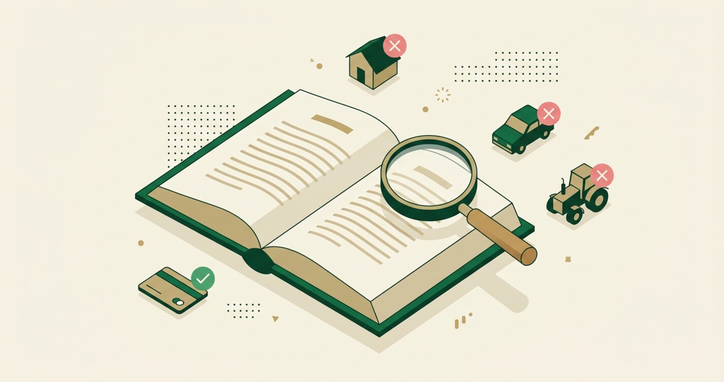 Lista de dívidas com algumas marcadas como excluídas e setas indicando caminhos alternativos